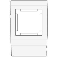 DKC PDA-45N 120 Рамка-суппорт под 2 модуля 45x45 мм