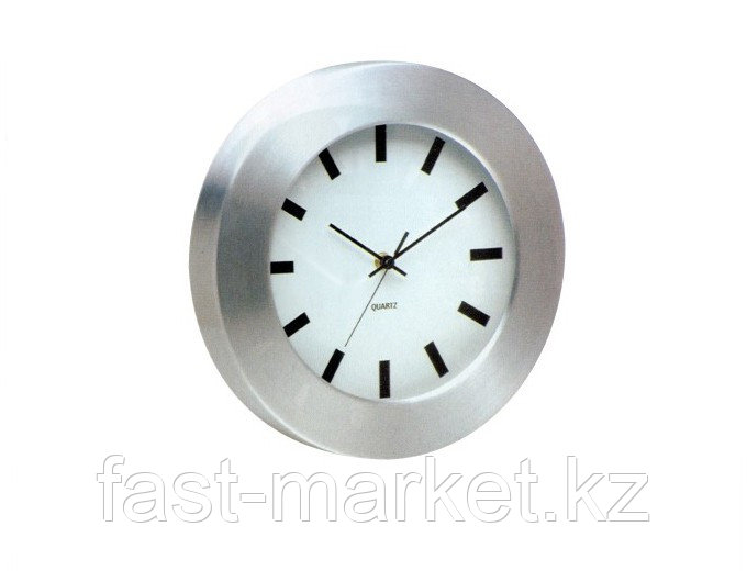 Настенные часы серебристые алюминиевые
