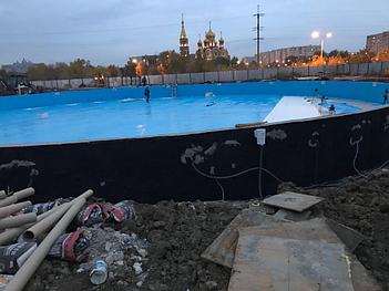 Укладка ПВХ пленки "Декопран" для бассейна, аквапарк в г. Актобе 5
