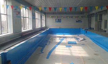 Монтаж бассейна ПВХ мембраной "Декопран", Олимпийский бассейн 7