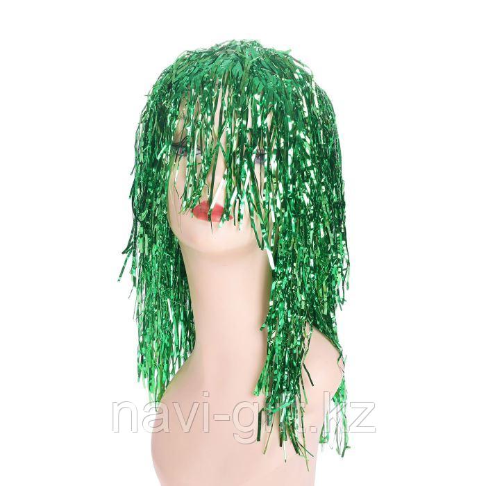 Карнавальный парик "Дождик" 45 см, цвет зеленый