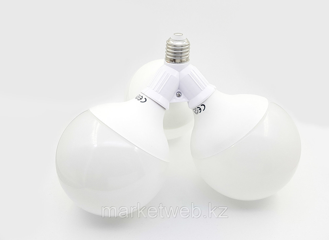 Светодиодная LED лампа G120 XW 18W + тройник Экосвет