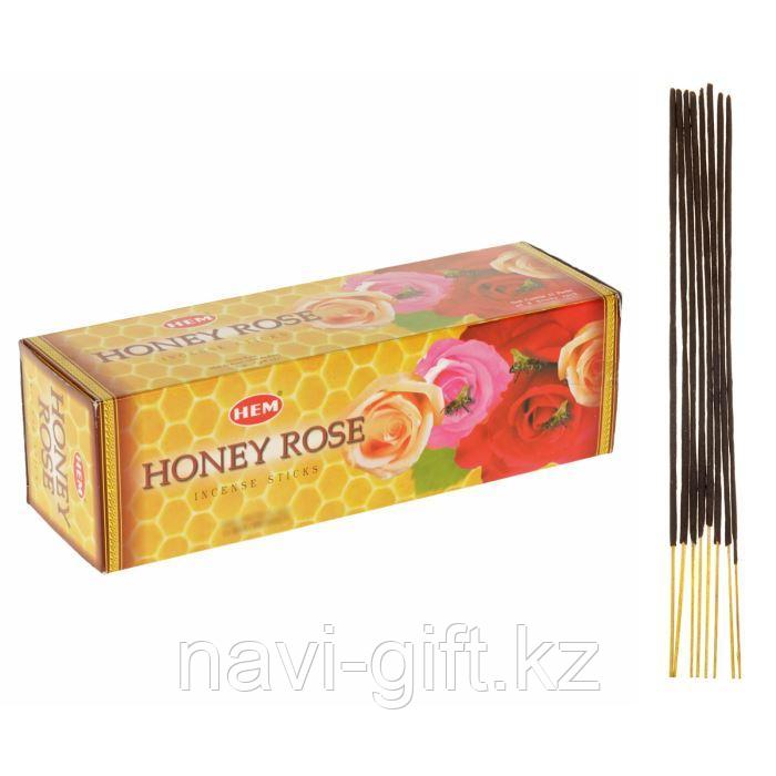 Благовония "HEM" 8 палочек угольные rose honey - фото 1 - id-p47788379