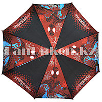 Зонт детский Человек Паук трость темно-коричневый