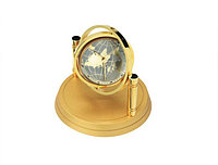 Настольные часы с фоторамкой золотистые