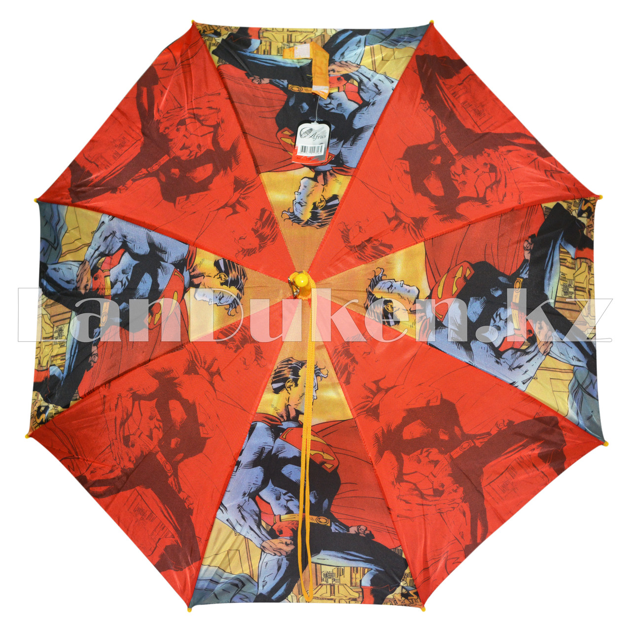 Зонт детский Супермэн трость красный