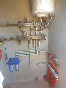 Монтаж системы отопления водоснабжения и канализации дом 250м2  "под ключ" п.ГРЭСС 7