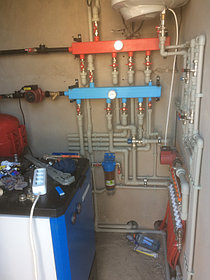 Монтаж системы отопления водоснабжения и канализации дом 250м2  "под ключ" п.ГРЭСС 13