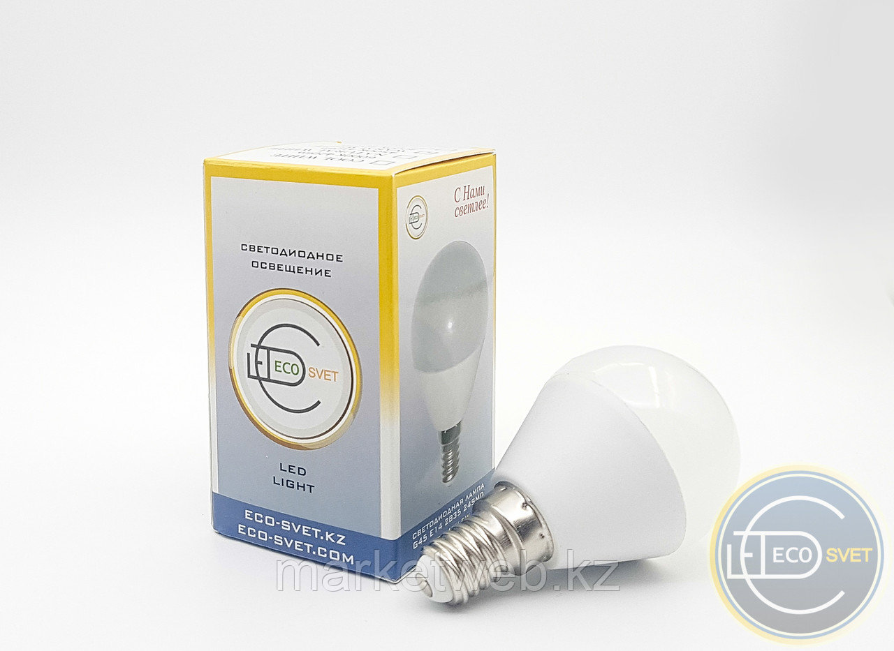 Светодиодная LED лампа G45 6W E14 Экосвет Акция !!! - фото 1 - id-p47798224