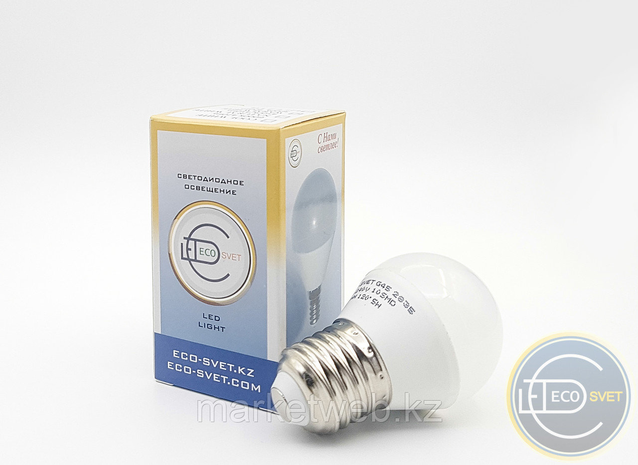 Светодиодная LED ЛЕД лампа G45 6W E27 Экосвет - фото 2 - id-p47798242