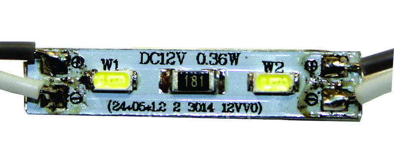 MINI модуль (3014) не залитые на алюминиевой основе 0.36W (Белый)