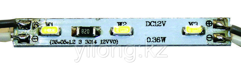 MINI модуль (3014) не залитые на алюминиевой основе 0.42W (Теплый белый)