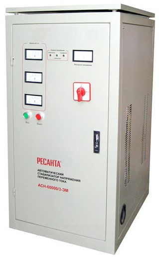 Стабилизатор трёхфазный электромеханического типа РЕСАНТА ACH-60000/3-ЭМ 63/4/10 - фото 1 - id-p47814644