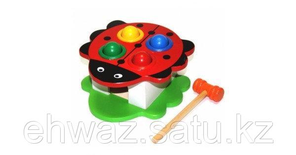 Деревянная игрушка стучалка Божья Коровка