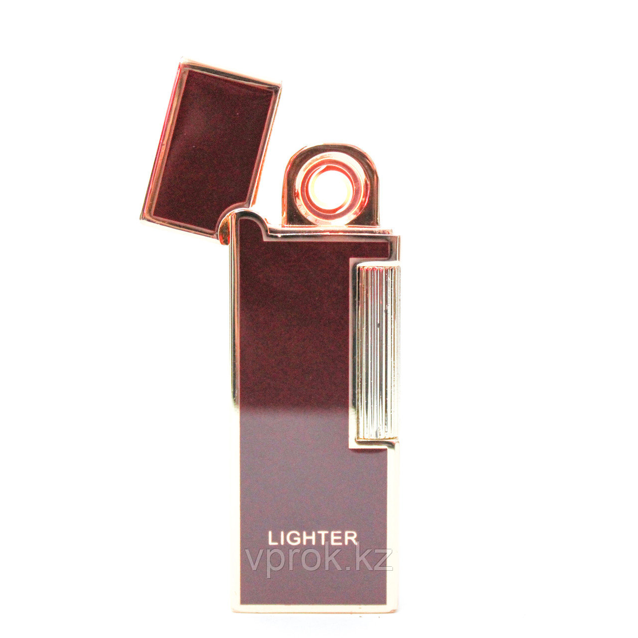 Электронная USB зажигалка, Lighter, бордовая, фото 1