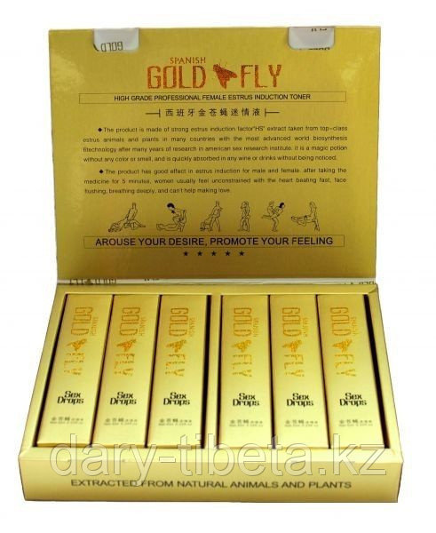 Женский возбудитель Gold Fly, Шпанская Мушка, 12 шт., возбуждающие капли для женщин