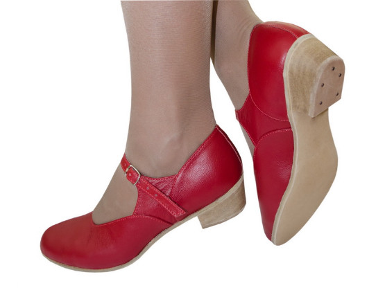 Туфли для народных танцев (красный) 32р - фото 1 - id-p50157052