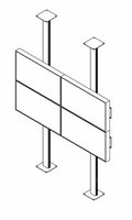 Стойка распорная для видеостены 2х2