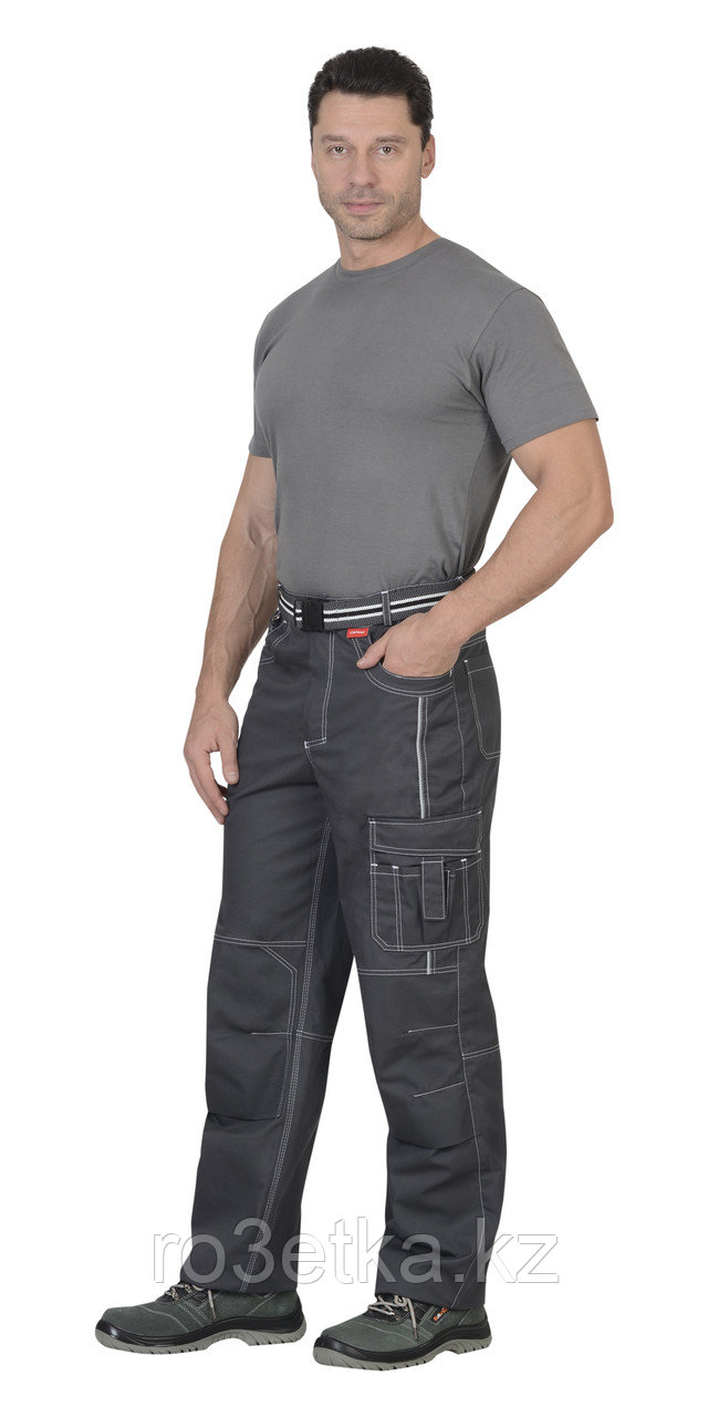 Спецодежда летняя Брюки "Престиж" цв.т.серый, тк.Rodos