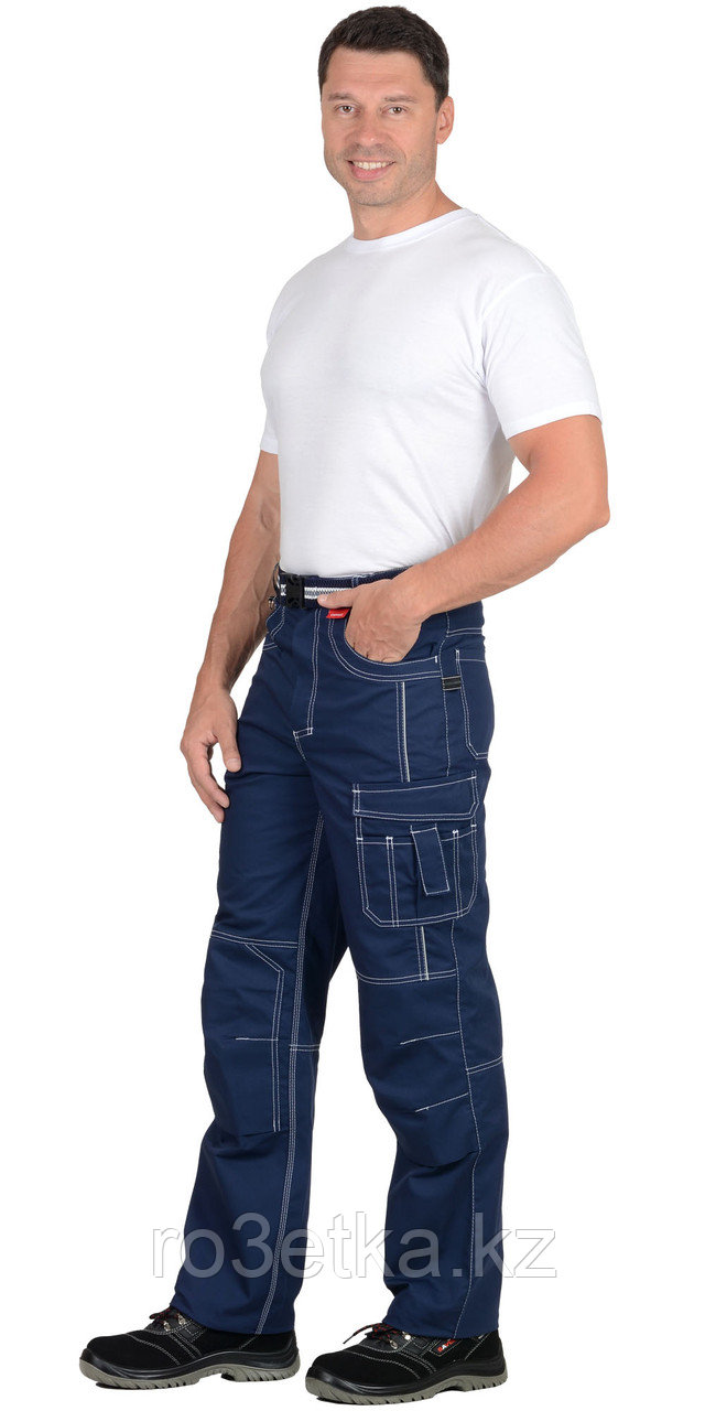 Спецодежда летняя Брюки "Престиж" цв.синий, тк.Rodos