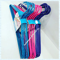 Плечики для одежды металлические Косичка, цветные