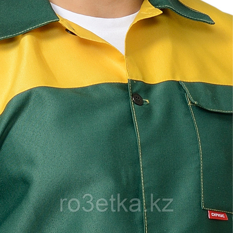 Спецодежда летняя Костюм "СТАНДАРТ": куртка, брюки зелёный с жёлтым - фото 3 - id-p47976612