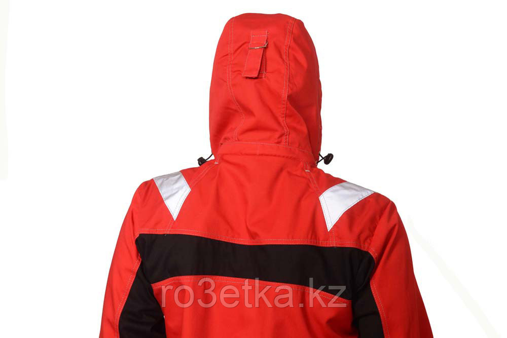 Спецодежда летняя Куртка "Сидней" красная с черным и СОП тк.Rodos ( - фото 2 - id-p47977492