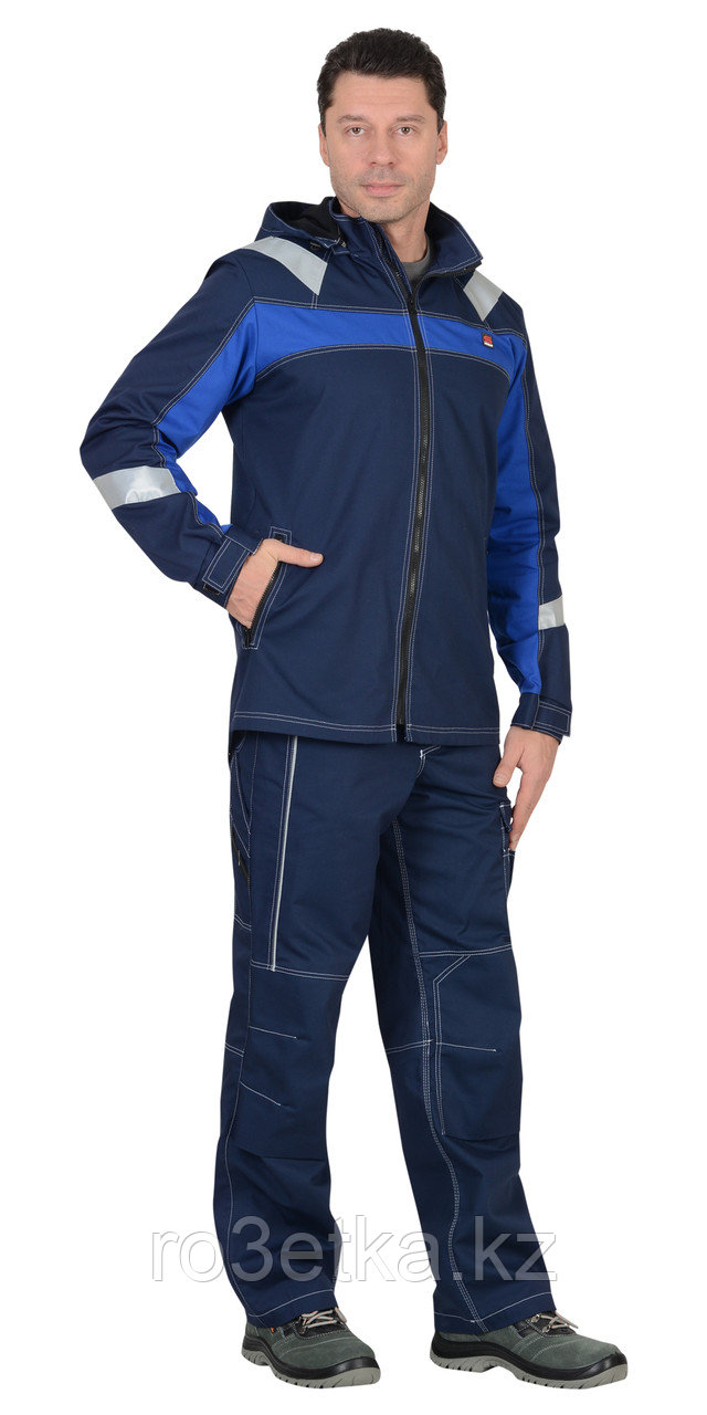 Спецодежда летняя Куртка "Сидней" синяя с васильковым и СОП тк.Rodos - фото 3 - id-p47977506