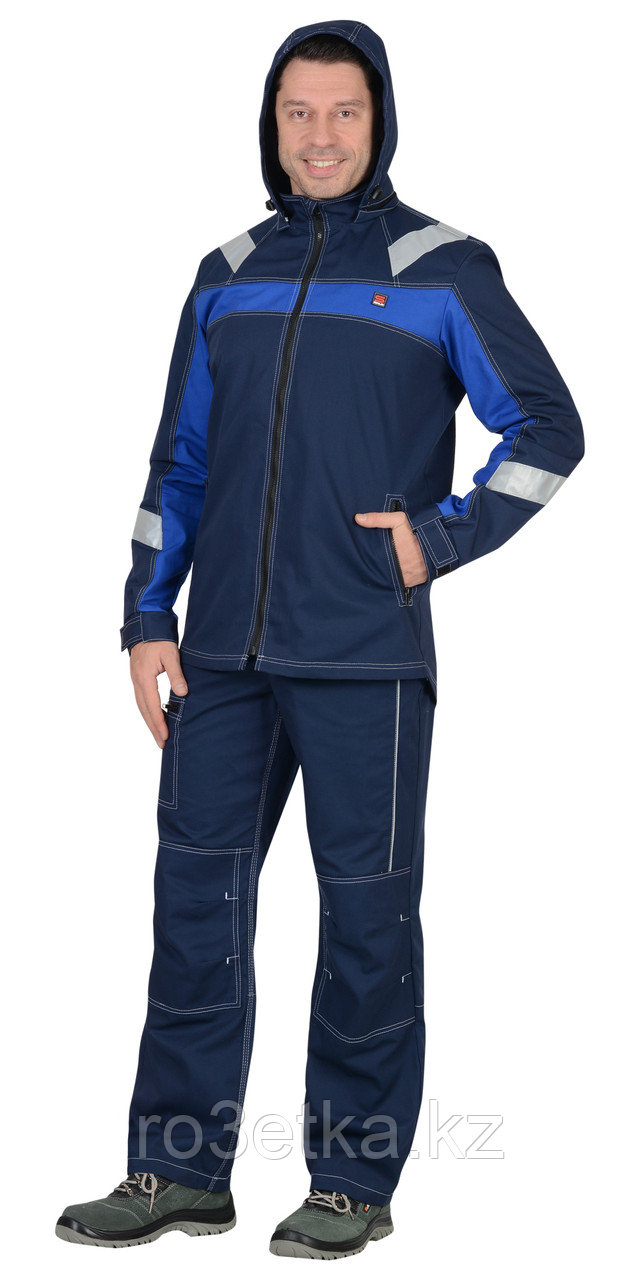 Спецодежда летняя Куртка "Сидней" синяя с васильковым и СОП тк.Rodos - фото 5 - id-p47977506