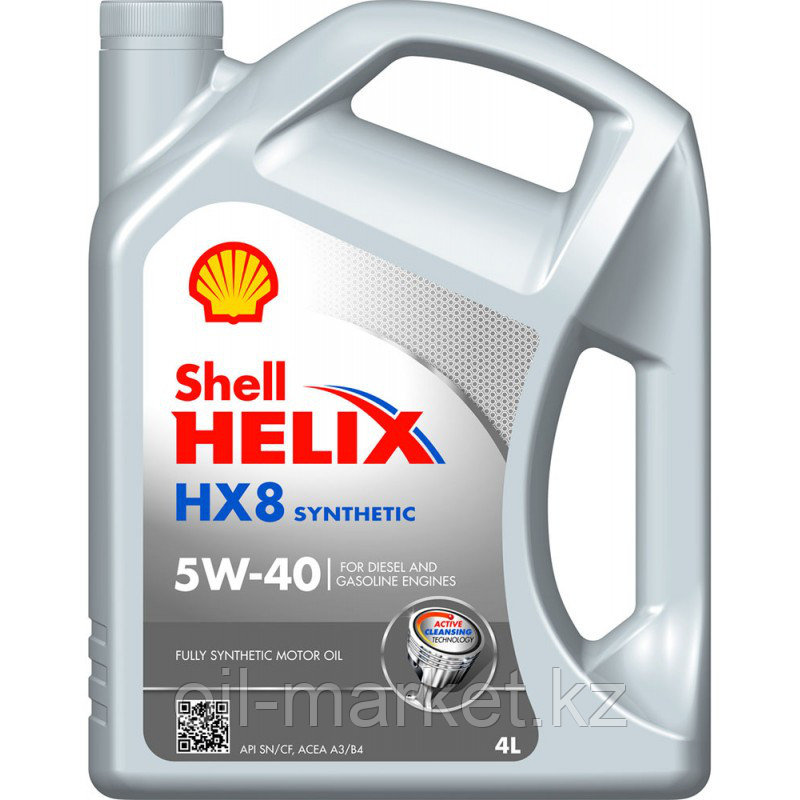 Shell HELIX Моторное масло HX8 SYNTHETIC 5W-40 4л.