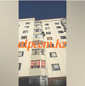 Монтаж профлиста на балконы ЖК "Керемет" 2017 год