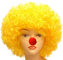 Парик карнавальный для клоуна объемный желтый