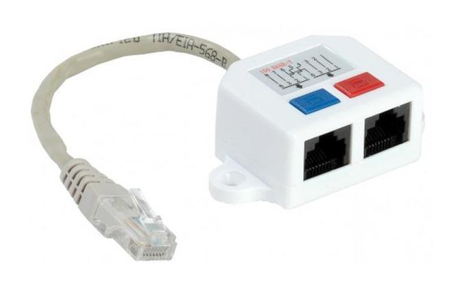 ITK Проходной адаптер кат.5E UTP, тип RJ45-RJ45, белый, фото 2