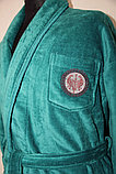 Мужской халат велюр-махра с воротником шалька, фото 2