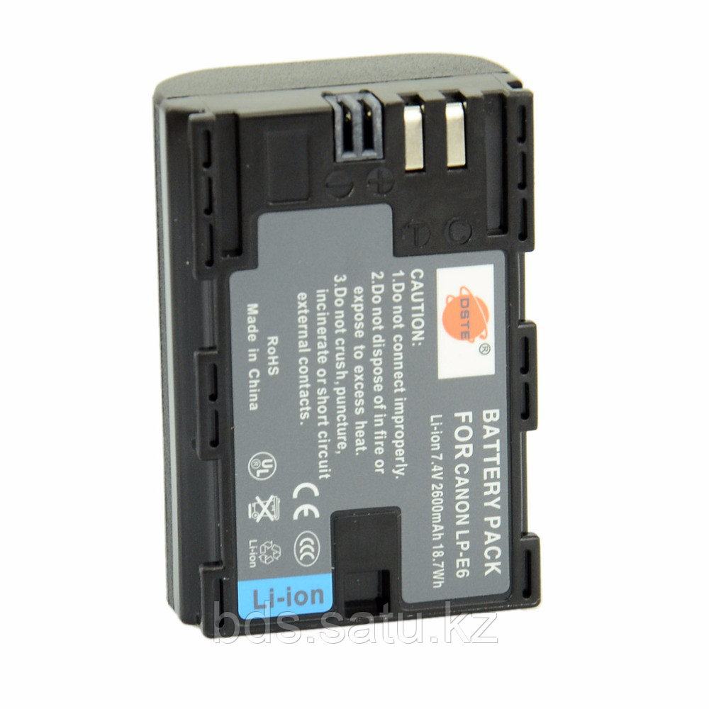 Аккумулятор DSTE LP-E6 (2600 mAh) для EOS 5D MK II III 6D 7DMK2 7D 60D 60Da 70D 80D - фото 1 - id-p30992469
