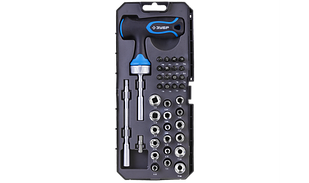 Отвертка реверсивная Т-образная эргономичная рукоятка с насадками "ПРОФЕССИОНАЛ", 38 предметов