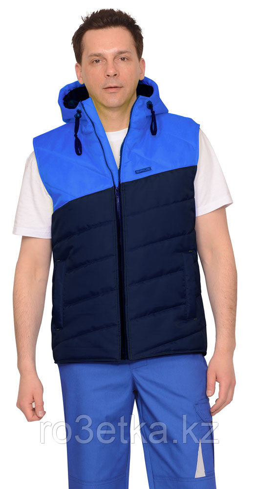 Жилет "ЭЛЬБРУС" утепленный цв. синий с васильковым Спецодежда зимняя
