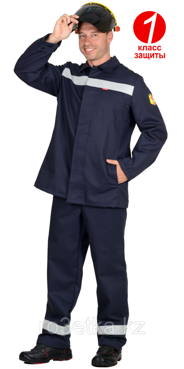 Костюм сварщика "Геркулес" летний: куртка, брюки темно-синий и СОП, фото 1