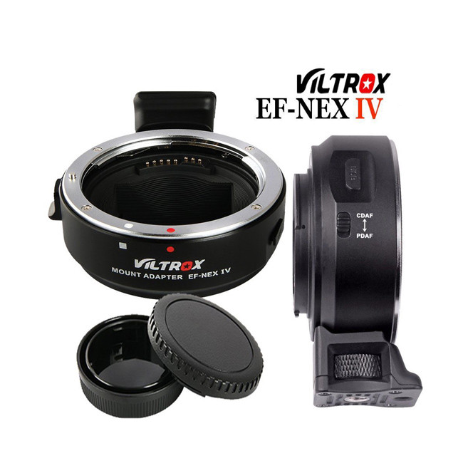 Адаптер Viltox lV для обьективов Canon EF/EF-S на байонет Sony E-mount с автофокусом - фото 1 - id-p48129016