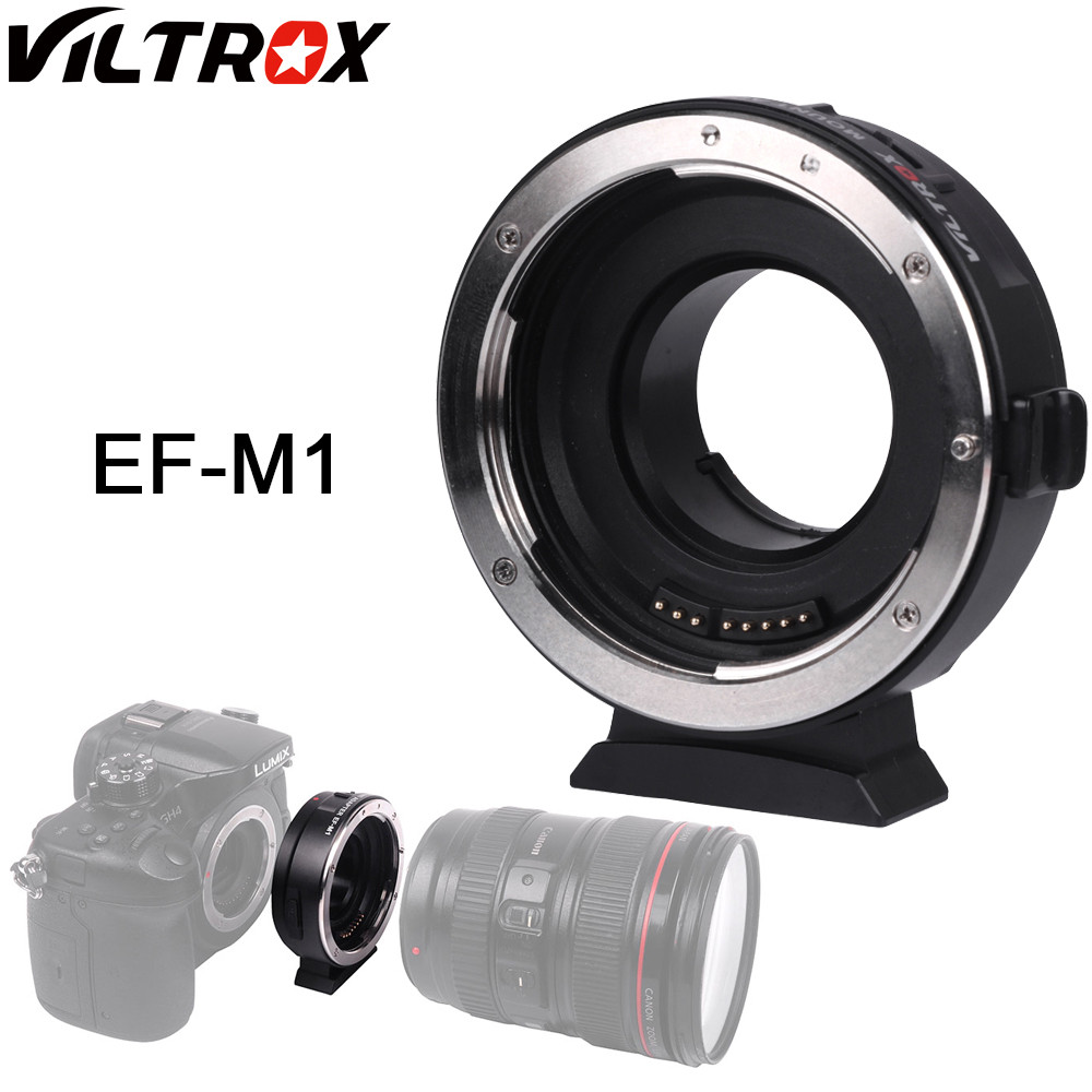 Адаптер Viltox EF-M1 для обьективов Canon EF/EF-S на байонет Panasonic EXIF с автофокусом