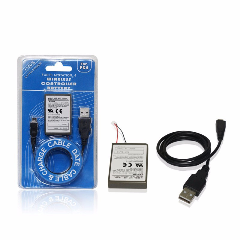 Аккумулятop на джойстик PS4 KCR1410 3,7v 2000ma+кабель USB