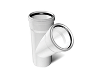 Тройник ПВХ канализационный (45°) 3.2 mm