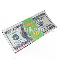 Шуточные фальшивые деньги "Доллар" 100 штук