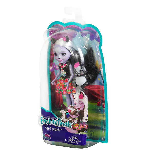 Mattel Enchantimals DYC75 Кукла Седж Скунси, 15 см