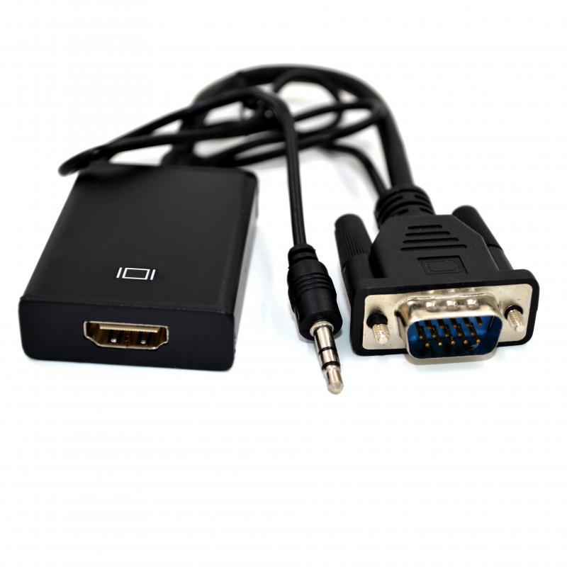 Noname Конвертер VGA (M)-HDMI (F) 3.5mm - фото 1 - id-p48266399