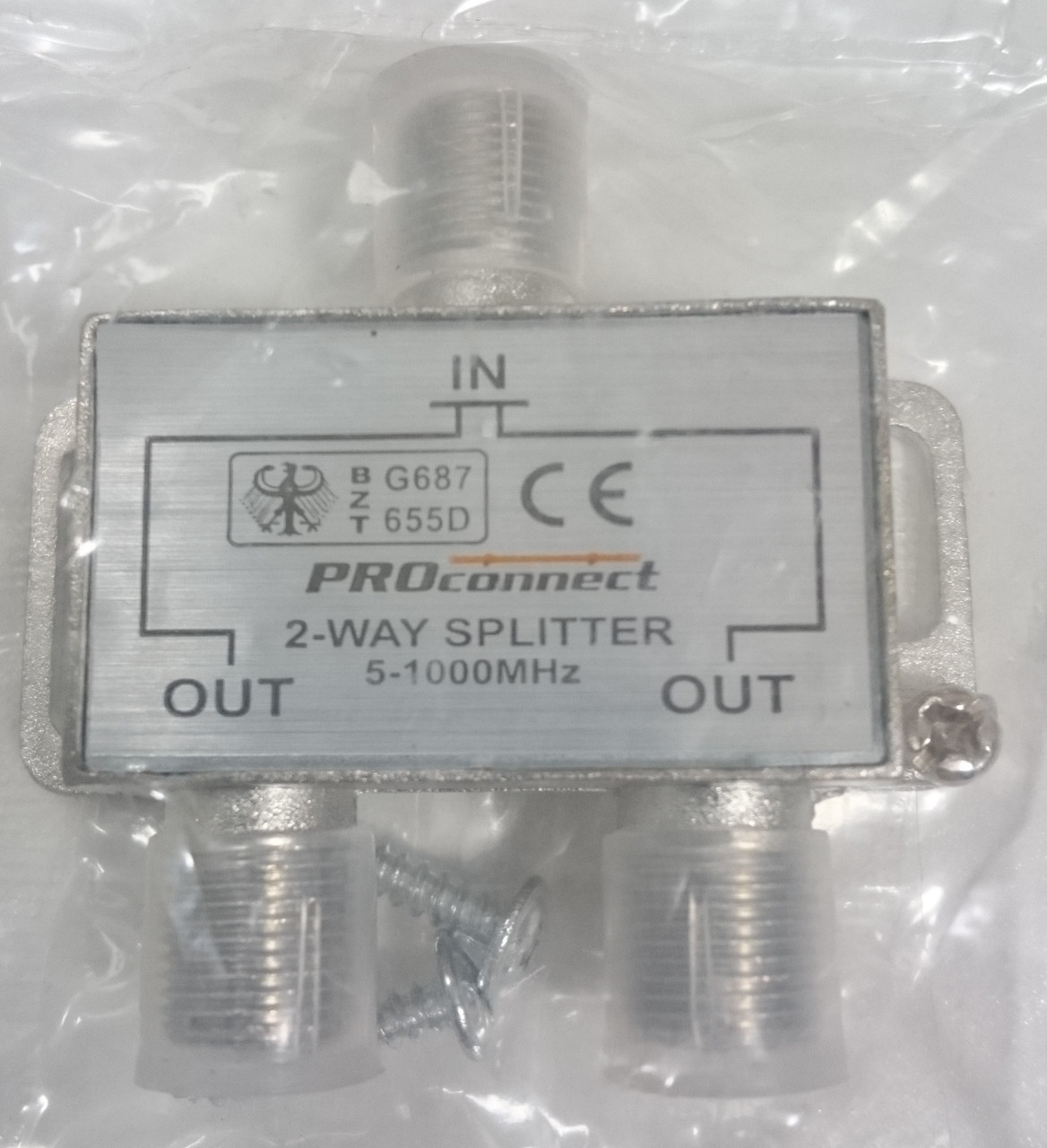 Сплиттер PROconnec   5-1000 MHz   2 отвода