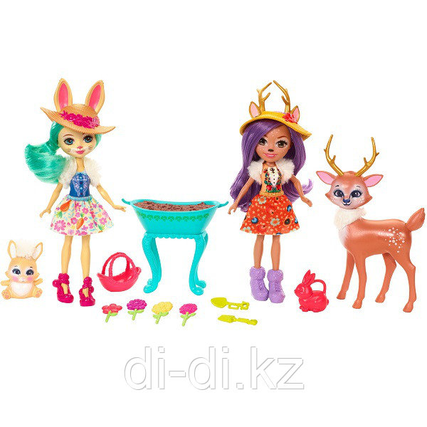 Mattel Enchantimals Набор из двух кукол с любимыми зверюшками