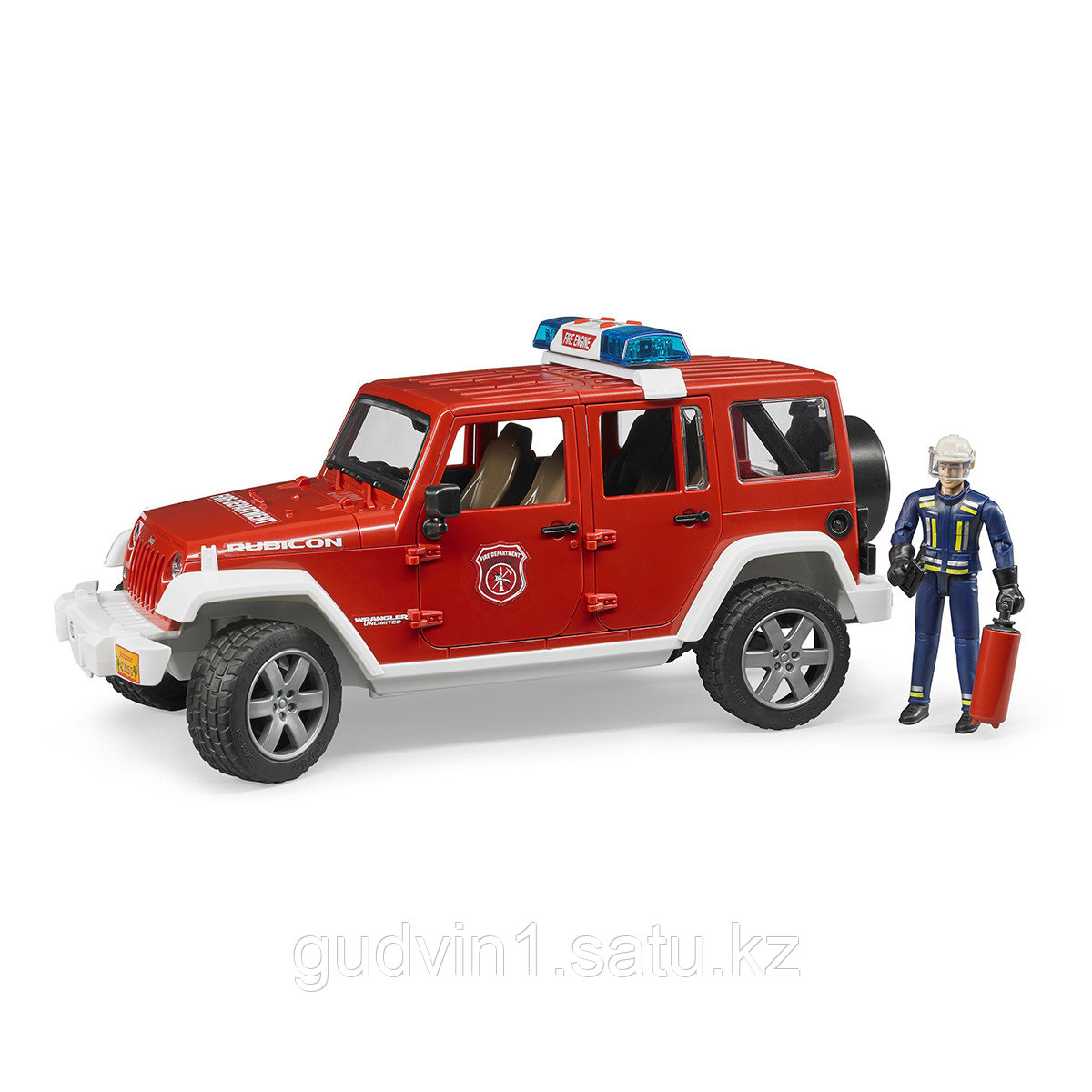 Bruder Внедорожник Jeep Wrangler Unlimited Rubicon Пожарная с фигуркой 02-528