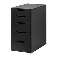 Тумба с ящиками АЛЕКС черно-коричневый ИКЕА, IKEA 903.791.44 Тумба с ящиками АЛЕКС черно-коричневый ИКЕА, IKEA