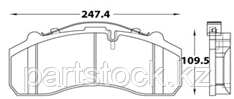 Колодки тормозные дисковые  на MERCEDES/ MAN, МЕРСЕДЕС/ МАН, STEADY 52042